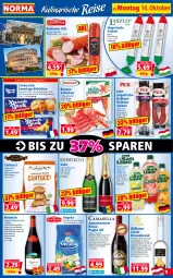 Gazetka promocyjna Norma - Norma - Gazetka - ważna od 21.10 do 21.10.2024 - strona 9 - produkty: auer, Balaton, Bau, Bauer, Bauernschinken, Birnen, brötchen, Croissant, croissants, cuvée, elle, flasche, frucht, früchte, früchten, grapefruit, kirsch, kirsche, kirschen, krakauer, kühlregal, mac, mandel, mandeln, mit gemüse, orange, Rauch, regal, reifen, rotwein, Rubin, salami, sauerkirschen, schinken, sekt, sim, Ti, tuc, Ungarische Salami, Vegeta, wein, zitrone