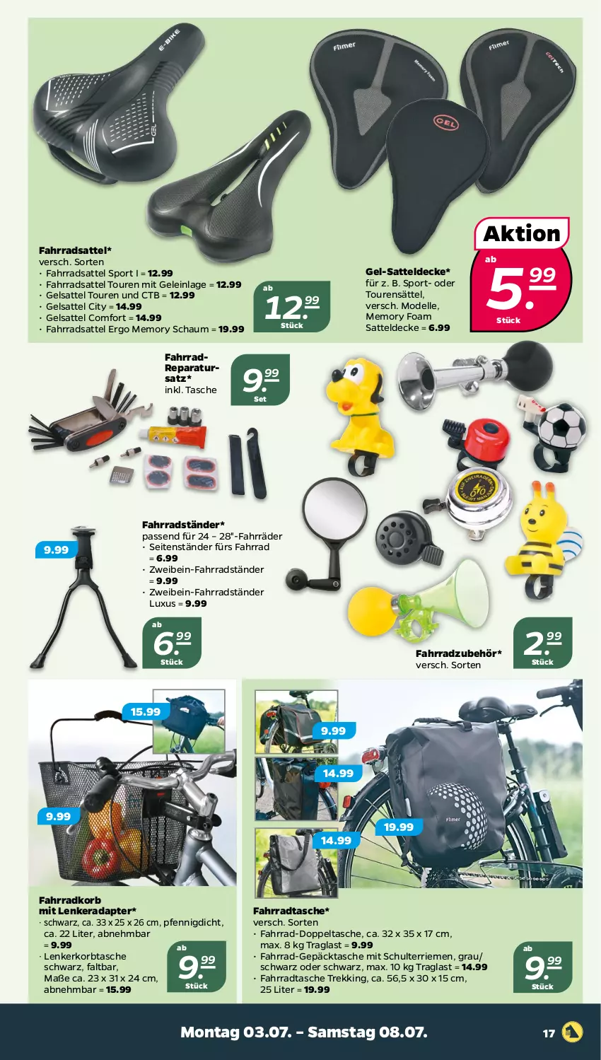 Aktueller Prospekt Netto - Woche 27 - von 03.07 bis 08.07.2023 - strona 17 - produkty: adapter, decke, dell, elle, Fahrrad, Fahrradtasche, korb, Mode, sattel, Sport, Tasche, Ti