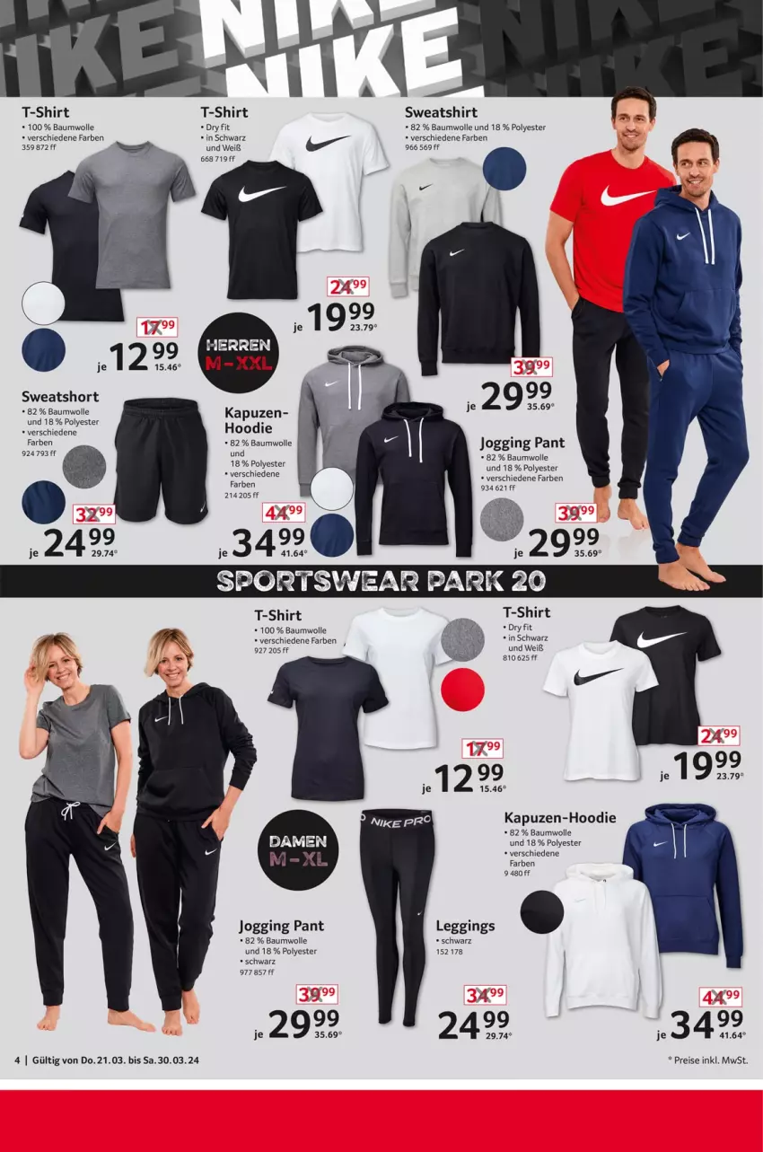 Aktueller Prospekt Selgros - Non Food - von 21.03 bis 30.03.2024 - strona 4 - produkty: Bau, baumwolle, eis, gin, leggings, reis, shirt, Sport, Sweatshirt, T-Shirt, Ti, wolle