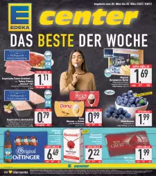 Gazetka promocyjna E Center - Angebote der Woche - Gazetka - ważna od 25.03 do 25.03.2023 - strona 1 - produkty: angebot, angebote, auer, Bau, Bauer, beere, beeren, butter, Dany, deka, eis, elle, flasche, früchte, heidelbeere, heidelbeeren, lebensmittel, leberkäs, LG, mac, mehl, milch, Mon Chéri, mousse, oettinger, pute, putenbrust, reis, rosen, Rosenmehl, sahne, Schal, Schale, schnitzel, steak, steaks, super-knüller, Ti, type 405, weizenmehl, ZTE