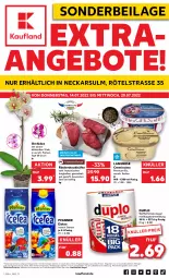 Gazetka promocyjna Kaufland - Spezielle Angebote - Gazetka - ważna od 20.07 do 20.07.2022 - strona 1 - produkty: angebot, angebote, creme, cremissimo, duplo, eis, eistee, fleisch, ilag, jungbullen, langnese, langnese cremissimo, orchidee, pfanne, Pfanner, riegel, rind, rinder, Rindersteak, saft, schoko, schokoriegel, sim, steak, steakhüfte, tee, Ti, topf, topf ø 12 cm, ZTE