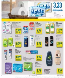 Gazetka promocyjna Diska - Prospekte - Gazetka - ważna od 17.06 do 17.06.2023 - strona 9 - produkty: aktionspreis, axe, bio, biozidprodukte, body, bodyspray, cosmea, creme, deo, deodorant, duschgel, eis, ente, flasche, Frosch, grapefruit, hakle, hakle toilettenpapier, nivea, orange, orangen, papier, Rauch, reiniger, reis, resa, rwe, schauma, schauma shampoo, shampoo, shampoo oder spülung, slip, slipeinlagen, spülmittel, spülung, Ti, toilettenpapier, wc ente, ZTE