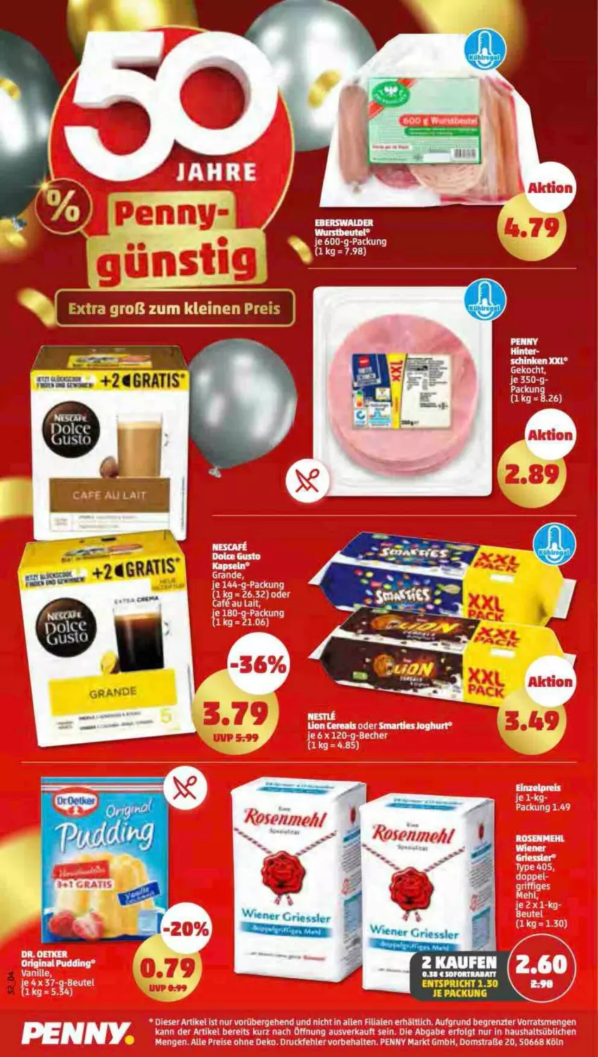 Aktueller Prospekt Penny - Prospekte - von 01.05 bis 06.05.2023 - strona 32 - produkty: Abba, bett, Betten, eis, LG, mehl, reis, rosen, tee, Ti