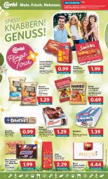 Gazetka promocyjna Combi - Prospekte - Gazetka - ważna od 04.06 do 04.06.2022 - strona 18 - produkty: angebot, angebote, beutel, bounty, daim, frucht, fruchtgummi, haribo, knoppers, Lakritz, lorenz, mars, merci, milky way, oder lakritz, pralinen, saltletts, schoko, smarties, snack, snickers, Ti, twix