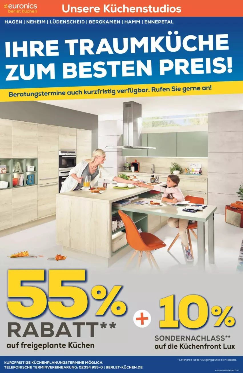 Aktueller Prospekt Euronics - Prospekte - von 19.10 bis 26.10.2022 - strona 6 - produkty: eis, küche, Küchen, reis, telefon, Ti