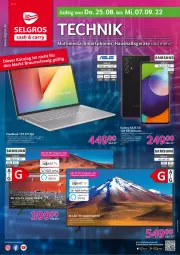 Gazetka promocyjna Selgros - Technik - Gazetka - ważna od 07.09 do 07.09.2022 - strona 1 - produkty: alexa, Haushaltsgeräte, HD Graphics, HDMI, Intel, LG, Samsung, smartphone, smartphones, spiegel, tee, Ti, Tiere, tuner, uhd, usb, VivoBook