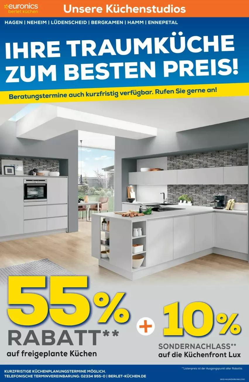 Aktueller Prospekt Euronics - Prospekte - von 28.09 bis 05.10.2022 - strona 6 - produkty: küche, Küchen