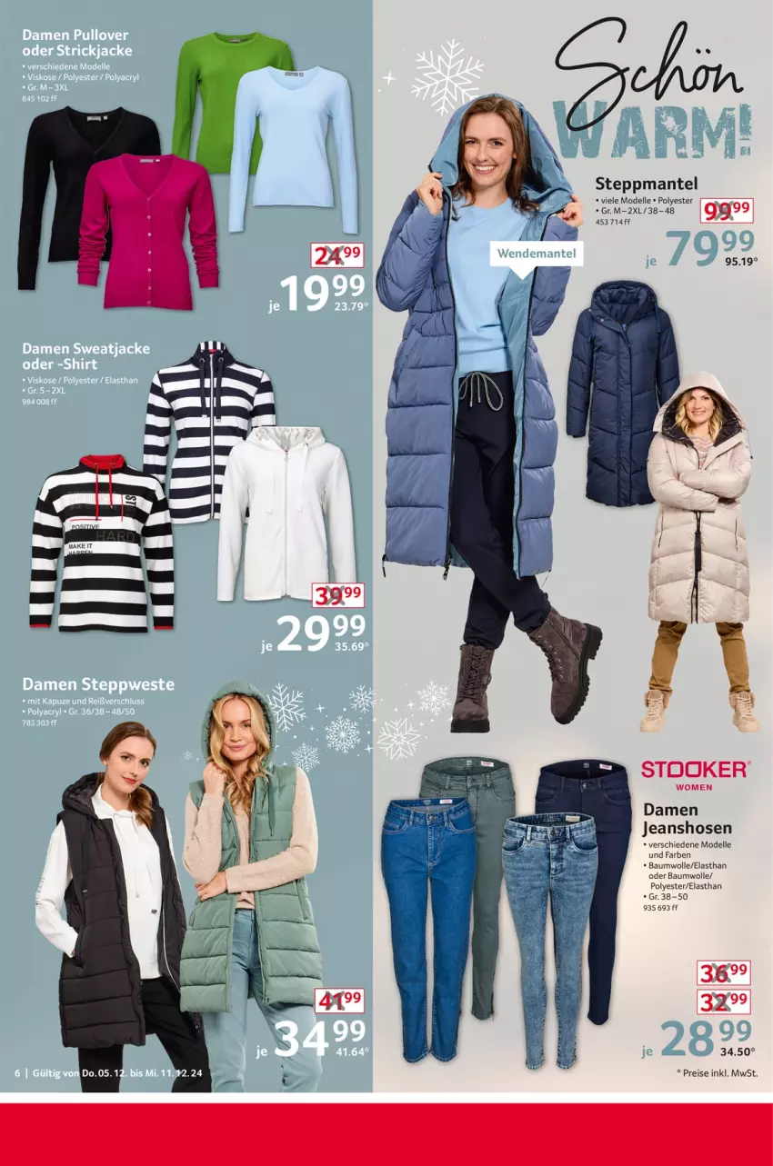 Aktueller Prospekt Selgros - Non Food - von 05.12 bis 11.12.2024 - strona 6 - produkty: Bau, baumwolle, dell, eis, elle, hose, hosen, jeans, Mantel, Mode, reis, Steppmante, wolle