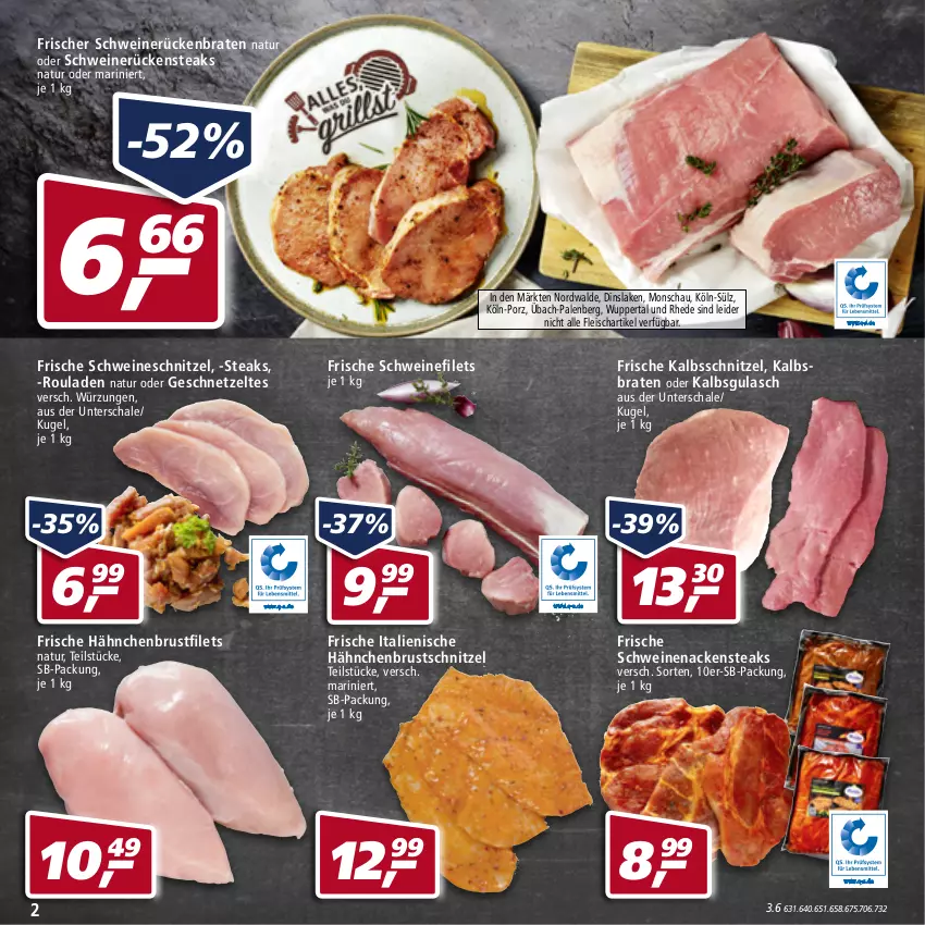 Aktueller Prospekt Real - von 30.05 bis 04.06.2022 - strona 2 - produkty: braten, brustfilet, eis, filet, filets, fleisch, Frische Hähnchen, geschnetzeltes, gulasch, hähnchenbrust, hähnchenbrustfilet, kalbsschnitzel, Kugel, Nackensteak, nackensteaks, natur, rouladen, Rückenbraten, Rückensteak, rückensteaks, Schal, Schale, schnitzel, schwein, schweine, schweinefilet, schweinenacken, schweinerücken, schweineschnitzel, steak, steaks, Ti, wein, weine, Zelt