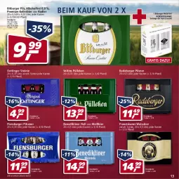 Gazetka promocyjna Real - Gazetka - ważna od 04.06 do 04.06.2022 - strona 13 - produkty: alkohol, Benediktiner, Berger, bier, bitburger, bitburger pils, burger, eis, elle, flensburger, franziskaner, kellerbier, oder radler, oettinger, pils, pilsener, pilsner, radeberger, radeberger pilsner, radler, reis, Ti, veltins, weissbier