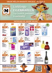 Gazetka promocyjna Mueller - Müller Prospekt - Gazetka - ważna od 05.03 do 05.03.2022 - strona 1 - produkty: berliner, beutel, eau de toilette, eau de toilette 100 ml, ecco, eis, feuchttücher, frucht, Glasreiniger, milka, perla, prosecco, puma, reiniger, reis, schoko, schokolade, spumante, tafelschokolade, Ti, tisch, tücher