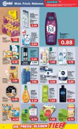 Gazetka promocyjna Combi - Prospekte - Gazetka - ważna od 16.07 do 16.07.2022 - strona 18 - produkty: after shave, angebot, angebote, asti, balsam, bebivita, Becher, beutel, bruno banani, bürste, creme, dentastix, deo, deodorant, duschcreme, dusche, eis, feuchtigkeitscreme, flasche, frucht, früchte, fructis, garnier, gin, gourmet gold, hipp, Kinder, kraft, milch, nassfutter, nivea, Nivea Men, nivea sun, pasta, pedigree, purina, reis, rexona, Schal, Schale, shampoo, shampoo oder spülung, snack, snacks, sonnenmilch, sonnenspray, spülung, syoss, theramed, Ti, vita, vitakraft, whiskas, Yo, zahnbürste, zahnpasta