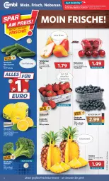 Gazetka promocyjna Combi - Prospekte - Gazetka - ważna od 16.07 do 16.07.2022 - strona 2 - produkty: ananas, angebot, angebote, beere, beeren, beutel, Birnen, broccoli, eis, elle, erdbeere, erdbeeren, fleisch, forelle, gurke, gurken, heidelbeere, heidelbeeren, Nektar, nektarinen, reis, rel, Schal, Schale, tafelbirnen, Ti, zitrone, zitronen