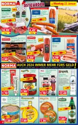 Gazetka promocyjna Norma - Norma - Gazetka - ważna od 29.01 do 29.01.2024 - strona 6 - produkty: auer, aufstrich, Balaton, bier, Birnen, Brühwurst, chili, creme, eis, fisch, flasche, gewürz, gin, gulasch, Gulaschcreme, HP, in olivenöl, kabanos, knoblauch, krakauer, kühlregal, Letscho, LG, likör, mac, Muscheln, olive, oliven, olivenöl, paprika, Rauch, regal, reis, salami, Sardinen, Spezi, Sprotten, thunfisch, Ti, Ungarische Salami, Wels, wurst, würstchen, zwiebel