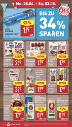 Gazetka promocyjna Aldi Nord - Von Montag - Gazetka - ważna od 03.05 do 03.05.2025 - strona 10 - produkty: aldi, alkohol, beutel, bier, brezel, Brezeln, eimer, eis, gin, Hefe, honig, kakao, mandel, Maus, milch, natur, Paula, paulaner, radler, Schaumzucker, schnitten, schoko, schokolade, sesam, Spaten, Spezi, Ti, waffeln, ZTE, zucker
