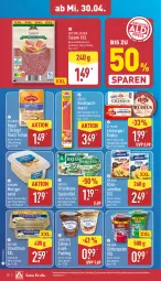 Gazetka promocyjna Aldi Nord - Von Montag - Gazetka - ważna od 03.05 do 03.05.2025 - strona 28 - produkty: Becher, bresso, burger, eis, frischkäse, gin, götterspeise, Grießpudding, gutfried, homann, Käse, käsescheiben, knoblauch, landliebe, Limburger, milram, pudding, Rubius, sahne, salami, salat, salz, Spezi, St. Mang, Ti, wurst, ZTE