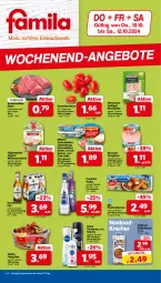 Gazetka promocyjna Famila - Prospekte - Gazetka - ważna od 12.10 do 12.10.2024 - strona 1 - produkty: almighur, almighurt, beutel, briketts, datteltomaten, dell, deo, deospray, ehrmann, ehrmann almighurt, eis, filet, fisch, fischstäbchen, flasche, Geflügel, grill, grillbriketts, haribo, iglo, Käse, kracher, krombache, krombacher, krombacher pils, milka, milkana, mortadella, nivea, pils, puschkin vodka, reis, roll-on, rügenwalder, Schal, Schale, Schmelzkäse, schmelzkäsezubereitung, schwein, schweine, schweinefilet, Ti, tomate, tomaten, vodka, wein, weine, wiesenhof, ZTE