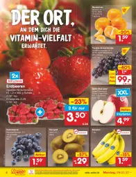 Gazetka promocyjna Netto Marken-Discount - Filial-Angebote - Gazetka - ważna od 05.03 do 05.03.2022 - strona 4 - produkty: asti, banane, bananen, beere, beeren, eis, erdbeere, erdbeeren, heidelbeere, heidelbeeren, kiwi, Kiwi Gold, mandarine, mandarinen, ndk, Pink Lady, reis, Schal, Schale, Ti, trauben, versandkostenfrei, vita