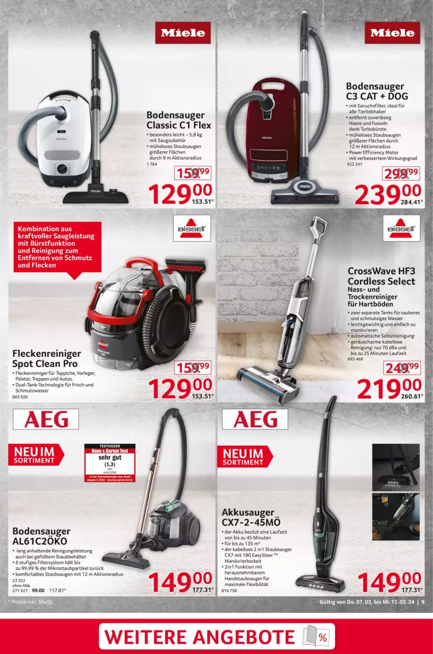 Aktueller Prospekt Selgros - Non Food - von 07.03 bis 13.03.2024 - strona 9 - produkty: akku, angebot, angebote, auto, Behälter, bodensauger, Bose, bürste, Cien, eis, Garten, handstaubsauger, kraft, reiniger, Reinigung, staubsauger, tee, teppich, teppiche, Ti, tisch, wasser