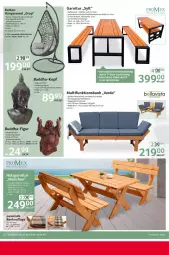 Gazetka promocyjna Selgros - Non Food - Gazetka - ważna od 13.03 do 13.03.2024 - strona 22 - produkty: abdeckhaube, armlehnen, Bank, Buddha, ente, erde, garnitur, hängesessel, Holz, kissen, lack, Ria, schrauben, sessel, Ti, tisch