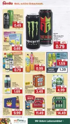 Gazetka promocyjna Famila - Prospekte - Gazetka - ważna od 05.08 do 05.08.2023 - strona 17 - produkty: Alwa, drink, durstlöscher, eis, eistee, elle, energy drink, flasche, gin, Happy Day, könig pilsener, lebensmittel, LG, mineralwasser, monster, natur, Paula, paulaner, pils, pilsener, Rauch, reis, rel, Spezi, steiner, tee, Ti, volvic, warsteiner, wasser, ZTE