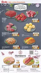 Gazetka promocyjna Famila - Prospekte - Gazetka - ważna od 05.08 do 05.08.2023 - strona 4 - produkty: braten, ente, gewürz, grill, gulasch, gyros, Hähnchengyros, Knödel, küche, Küchen, mac, minutenschnitzel, natur, rind, rinder, Rinderroulade, rinderrouladen, rouladen, Schal, Schale, schmorbraten, schnitzel, steak, tafelspitz, Ti, Tiere