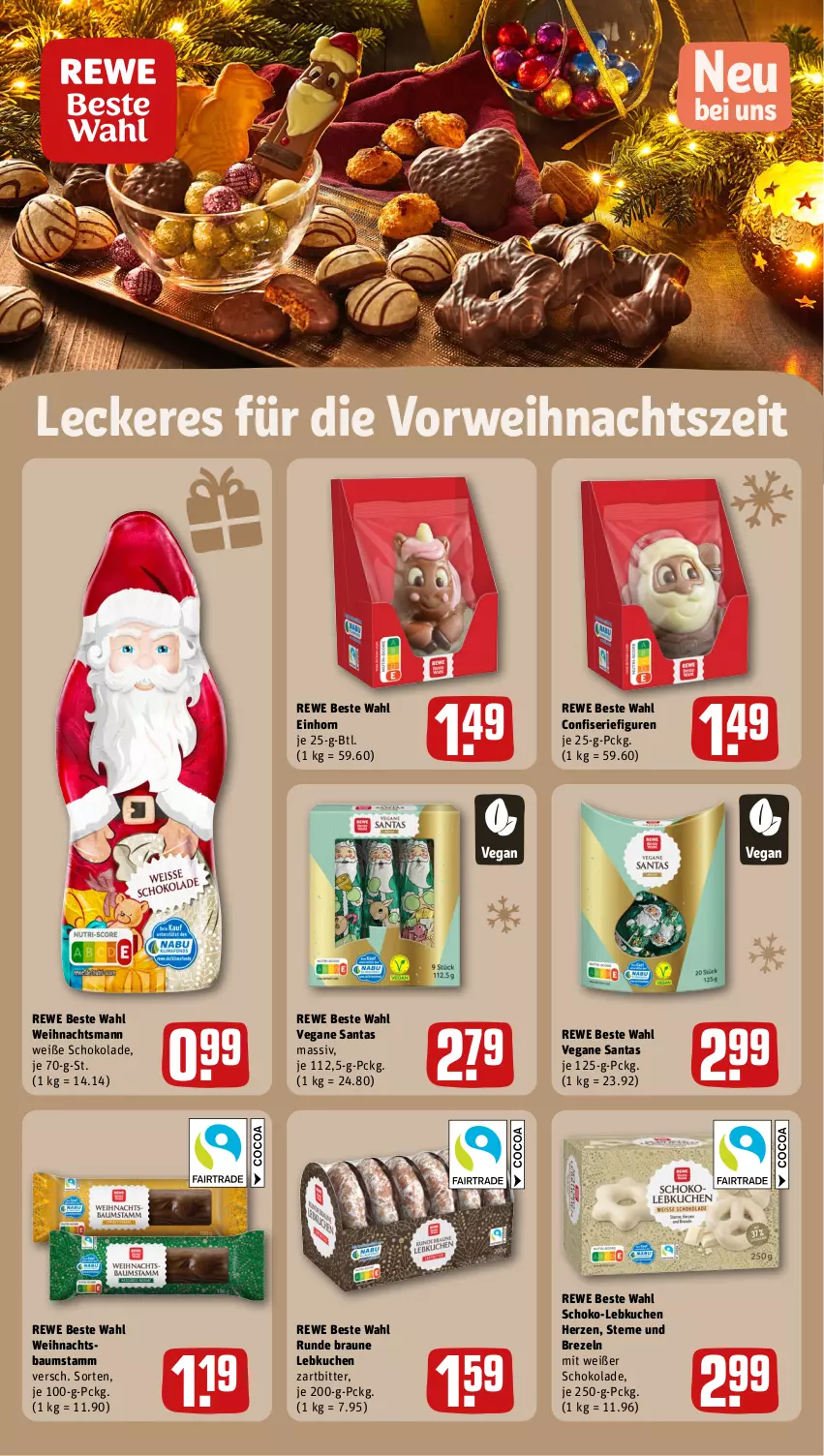 Aktueller Prospekt Rewe - Prospekte - von 04.11 bis 09.11.2024 - strona 19 - produkty: Bau, braun, brezel, Brezeln, kuchen, Lebkuchen, rewe beste wahl, rwe, schoko, schokolade, Weiße Schokolade