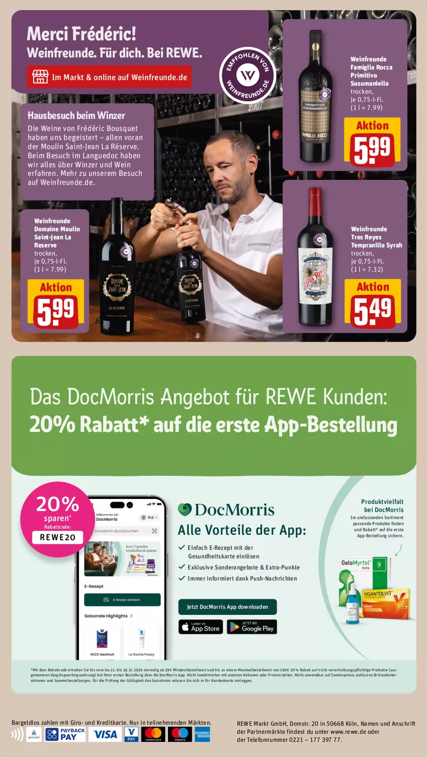 Aktueller Prospekt Rewe - Prospekte - von 04.11 bis 09.11.2024 - strona 22 - produkty: angebot, angebote, eis, Gesundheit, gutschein, merci, preisvorteil, primitivo, reis, rezept, telefon, tempranillo, Ti, usb, wein, weine