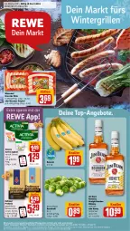 Gazetka promocyjna Rewe - Prospekte - Gazetka - ważna od 09.11 do 09.11.2024 - strona 1 - produkty: activia, activia joghurt, aktionspreis, angebot, angebote, banane, bananen, Becher, bio, bohne, bohnen, bohnenkaffee, bourbon, bourbon whiskey, bruzzzler, coupon, dallmayr, dallmayr prodomo, danone, danone activia, eis, gemahlener bohnenkaffee, gin, grill, jim beam, joghur, joghurt, kaffee, kentucky straight, prodomo, reis, rosen, Rosenkohl, telefon, Ti, top-angebot, tuc, uhr, whiskey, wiesenhof