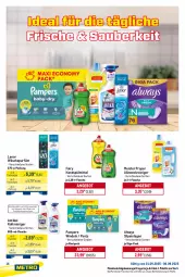 Gazetka promocyjna Metro - Starke Marken - Gazetka - ważna od 06.09 do 06.09.2025 - strona 16 - produkty: allzweckreiniger, Alwa, Always, angebot, eis, fairy, flasche, Kalkreiniger, lenor, Meister, meister proper, Palette, pampers, Pants, reiniger, slip, slipeinlagen, spülmittel, Ti, wäscheparfüm, weck, windeln