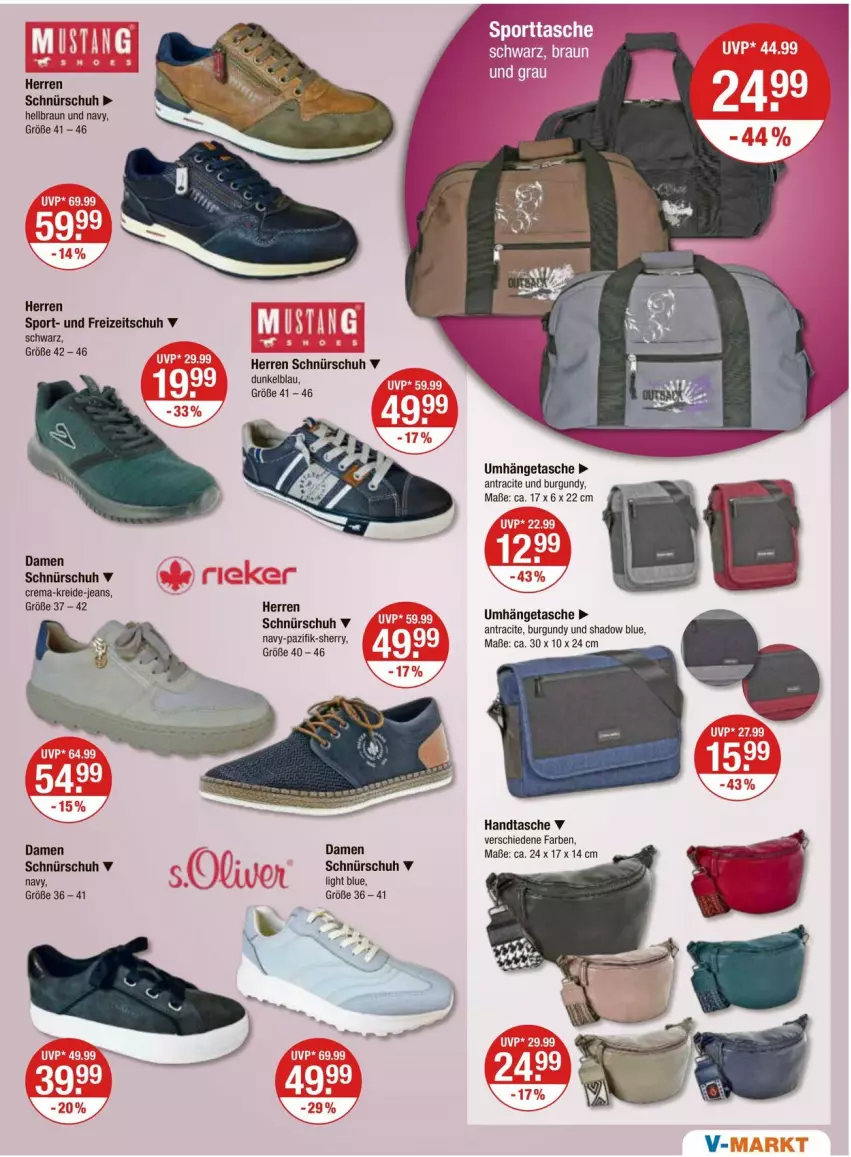 Aktueller Prospekt Vmarkt - Prospekte - von 29.02 bis 06.03.2024 - strona 21 - produkty: braun, Handtasche, jeans, Kreide, Sport, Tasche, umhängetasche