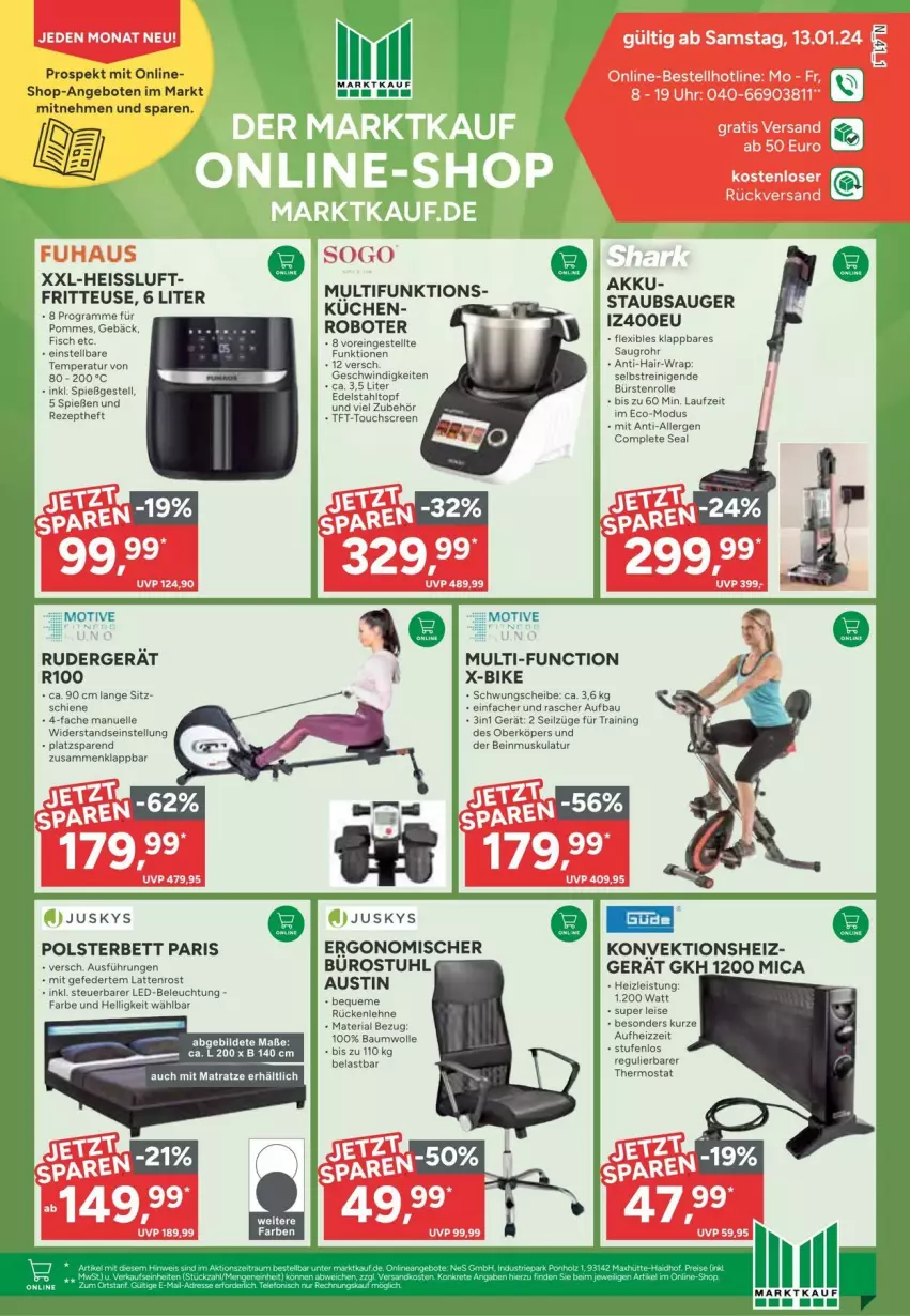 Aktueller Prospekt Edeka - Prospekte - von 13.01 bis 20.01.2024 - strona 41 - produkty: akku, angebot, angebote, aust, Bau, baumwolle, beleuchtung, bett, bürste, bürsten, edelstahl, eis, elle, fisch, fritteuse, kuchen, latte, lattenrost, led-beleuchtung, polsterbett, pommes, rezept, Ria, rückenlehne, staubsauger, stuhl, thermostat, Ti, topf, torte, touchscreen, wolle, wrap