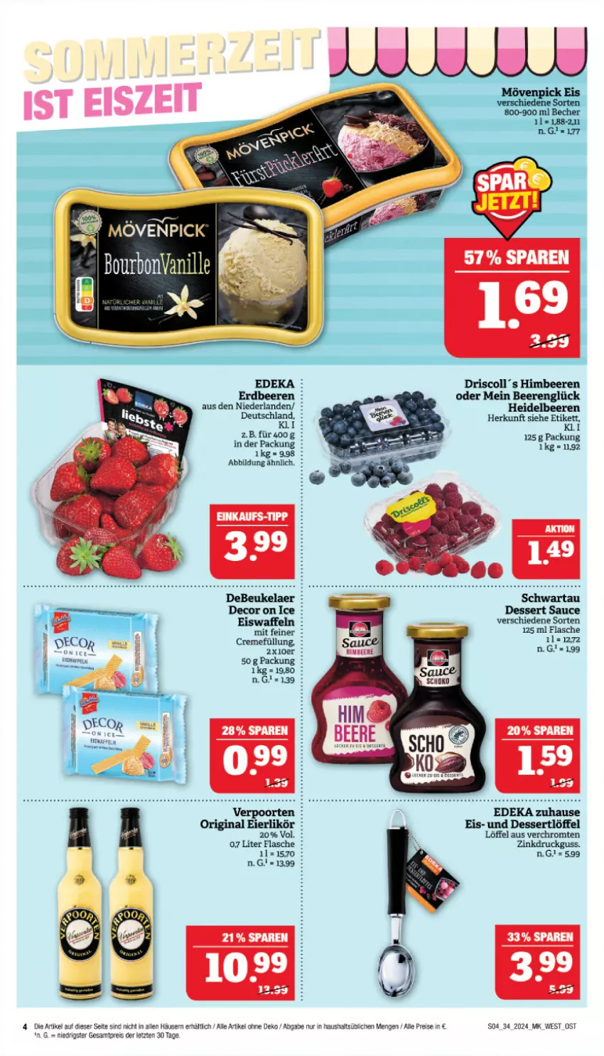 Aktueller Prospekt Marktkauf - Prospekt - von 18.08 bis 24.08.2024 - strona 4 - produkty: ball, beere, beeren, dessert, eis, erdbeere, erdbeeren, flasche, Löffel, reis, sauce, Schwartau, Ti, ZTE