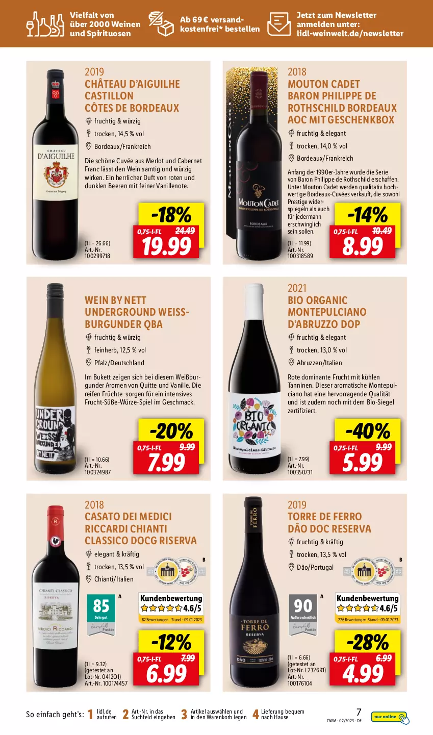 Aktueller Prospekt Lidl - Beste Weine für jeden Anlass - von 01.02 bis 28.02.2023 - strona 7 - produkty: asti, beere, beeren, bio, burgunder, cabernet, chia, chianti, classico, cuvée, eis, elle, erde, frucht, früchte, Geschenkbox, korb, mac, merl, merlot, monte, Montepulciano, ndk, reifen, riserva, spiegel, spirituosen, Ti, tisch, vanille, versandkostenfrei, wein, weine, Weißburgunder