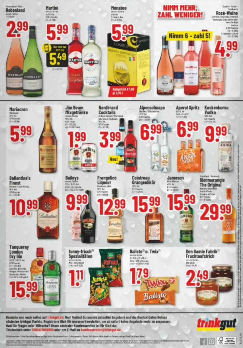 Aktueller Prospekt Trinkgut - Prospekte - von 12.08 bis 17.08.2024 - strona 6 - produkty: ananas, angebot, angebote, balisto, elle, telefon, twix