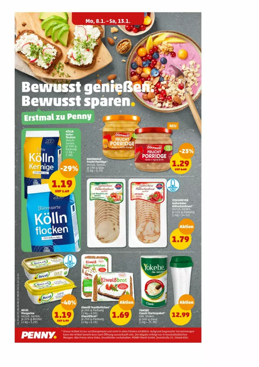 Aktueller Prospekt Penny - Prospekte - von 08.01 bis 13.01.2024 - strona 14 - produkty: brötchen, toast