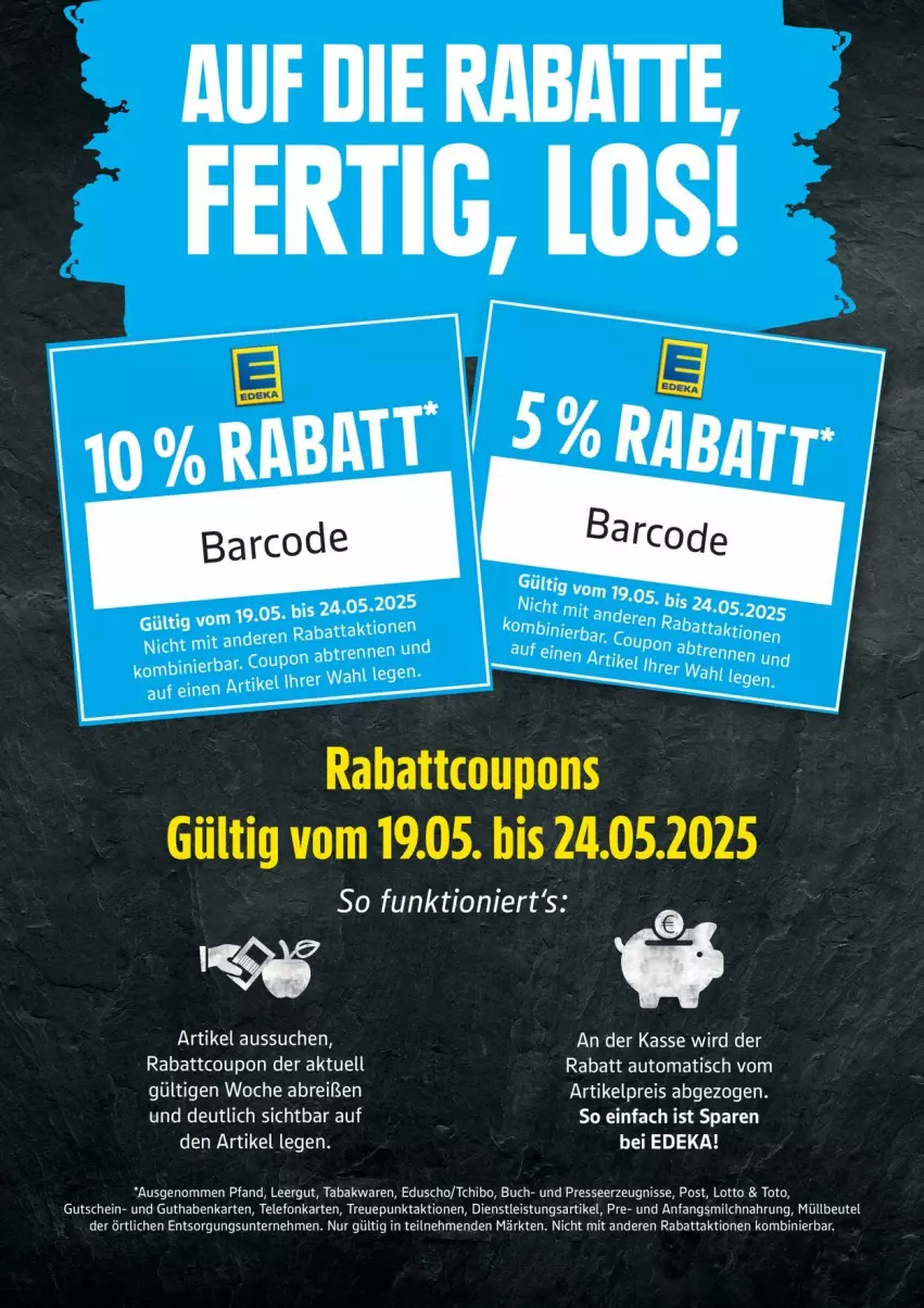 Aktueller Prospekt Edeka - Prospekte - von 19.05 bis 24.05.2025 - strona 21 - produkty: auto, Brei, buch, coupon, eduscho, eis, ente, reis, Tchibo, tee, Ti, tisch