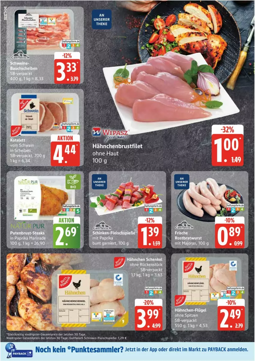 Aktueller Prospekt Edeka - Prospekte - von 19.05 bis 24.05.2025 - strona 8 - produkty: brustfilet, eis, filet, fleisch, Fleischspieße, gutfleisch, hähnchenbrust, hähnchenbrustfilet, payback, reis, schinken, tesa, Ti, ZTE