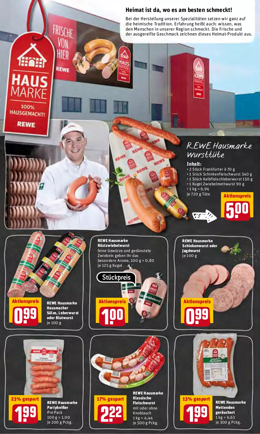 Aktueller Prospekt Rewe - Prospekte - von 07.02 bis 13.02.2022 - strona 8 - produkty: aktionspreis, eis, fleisch, fleischwurst, frankfurter, gewürz, Hausmacher, hausmarke, jagdwurst, Kalbfleisch, knoblauch, Kugel, leberwurst, mac, Mett, metten, Mettenden, mettwurst, mit oder ohne knoblauch, reis, rewe hausmarke, schinken, schinkenfleischwurst, schinkenwurst, Spezi, Ti, Tüte, wurst, zwiebel, zwiebelmettwurst, zwiebeln