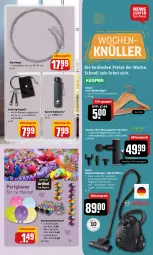 Gazetka promocyjna Rewe - Prospekte - Gazetka - ważna od 13.02 do 13.02.2022 - strona 31 - produkty: aktionspreis, ball, beutel, bodenstaubsauger, bosch, bügel, bürste, dekoration, eis, flasche, Holz, Hula Hoop, kesper, kleid, kleider, kleiderbügel, Luftschlangen, Massagegerät, reis, ring, Sport, staubsauger, Ti, trinkflasche