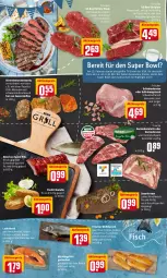 Gazetka promocyjna Rewe - Prospekte - Gazetka - ważna od 13.02 do 13.02.2022 - strona 4 - produkty: aktionspreis, auer, beef, braten, chili, dell, eis, elle, filet, fisch, fleisch, grill, gulasch, hüftsteak, ideal zum grillen, knoblauch, kotelett, lachs, mac, marinade, nackenkoteletts, Nackensteak, nackensteaks, paprika, Rauch, reis, rind, rindfleisch, roastbeef, rum, rumpsteak, rwe, saft, schinken, schinkenbraten, schnitten, schwein, schweine, schweinefleisch, schweinenacken, spare ribs, steak, steaks, Ti, uhr, wein, weine, wolfsbarsch