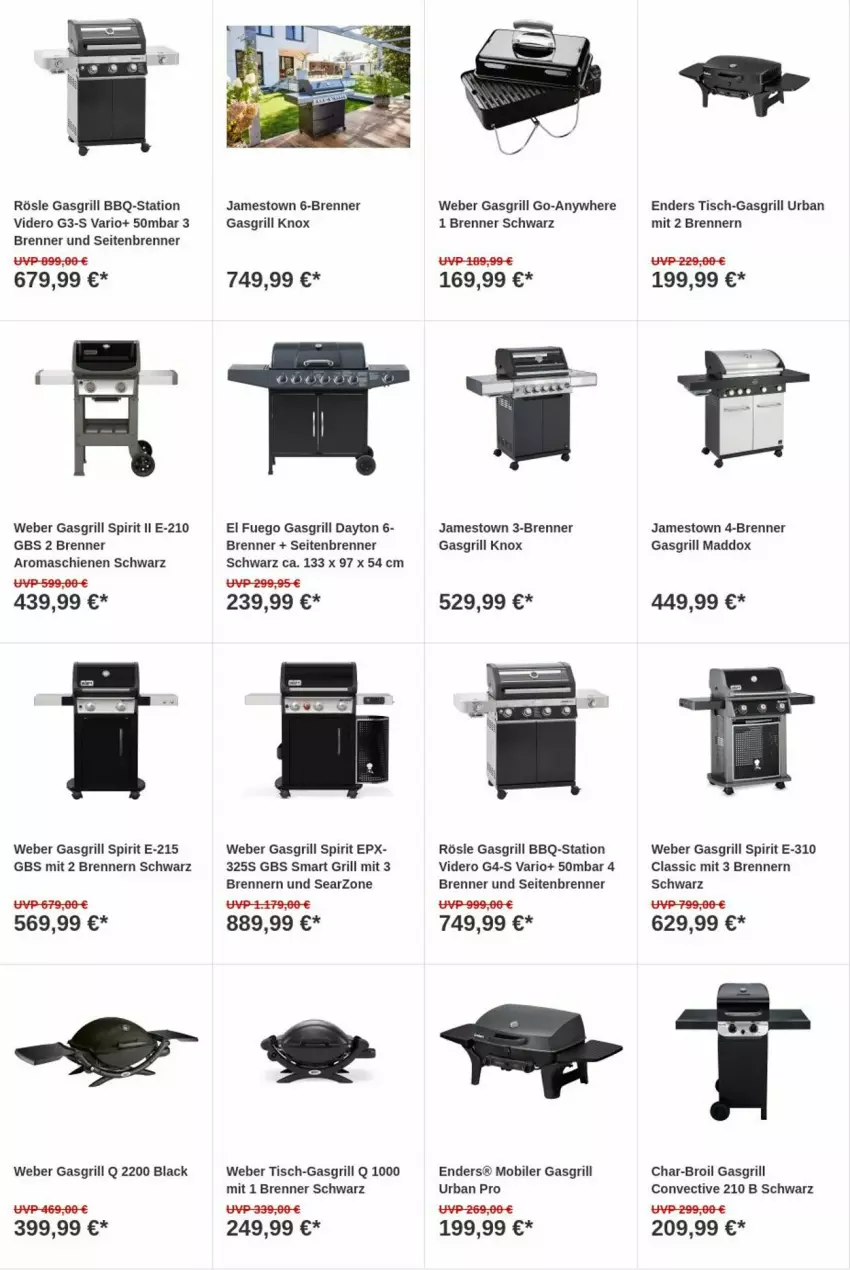 Aktueller Prospekt Obi - Prospekte - von 14.11 bis 22.11.2023 - strona 7 - produkty: char-broil, enders, gasgrill, grill, lack, rösle, Ti, tisch, weber