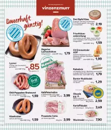 Gazetka promocyjna Aez - Prospekte - Gazetka - ważna od 15.06 do 15.06.2024 - strona 4 - produkty: auer, Becher, bratwurst, brie, buch, chili, eier, eis, emmentaler, frischkäse, frischkäsezubereitung, grill, hartkäse, Holz, honig, ideal zum grillen, Käse, Käsekrainer, krakauer, lachs, lachsschinken, lyoner, mac, milch, natur, nudel, nudelsalat, nuss, obazda, prosciutto, prosciutto cotto, reis, ring, salat, schinken, schnittlauch, schweizer hartkäse, senf, Ti, uhr, weichkäse, wein, Weißwein, wurst, Yo, ZTE