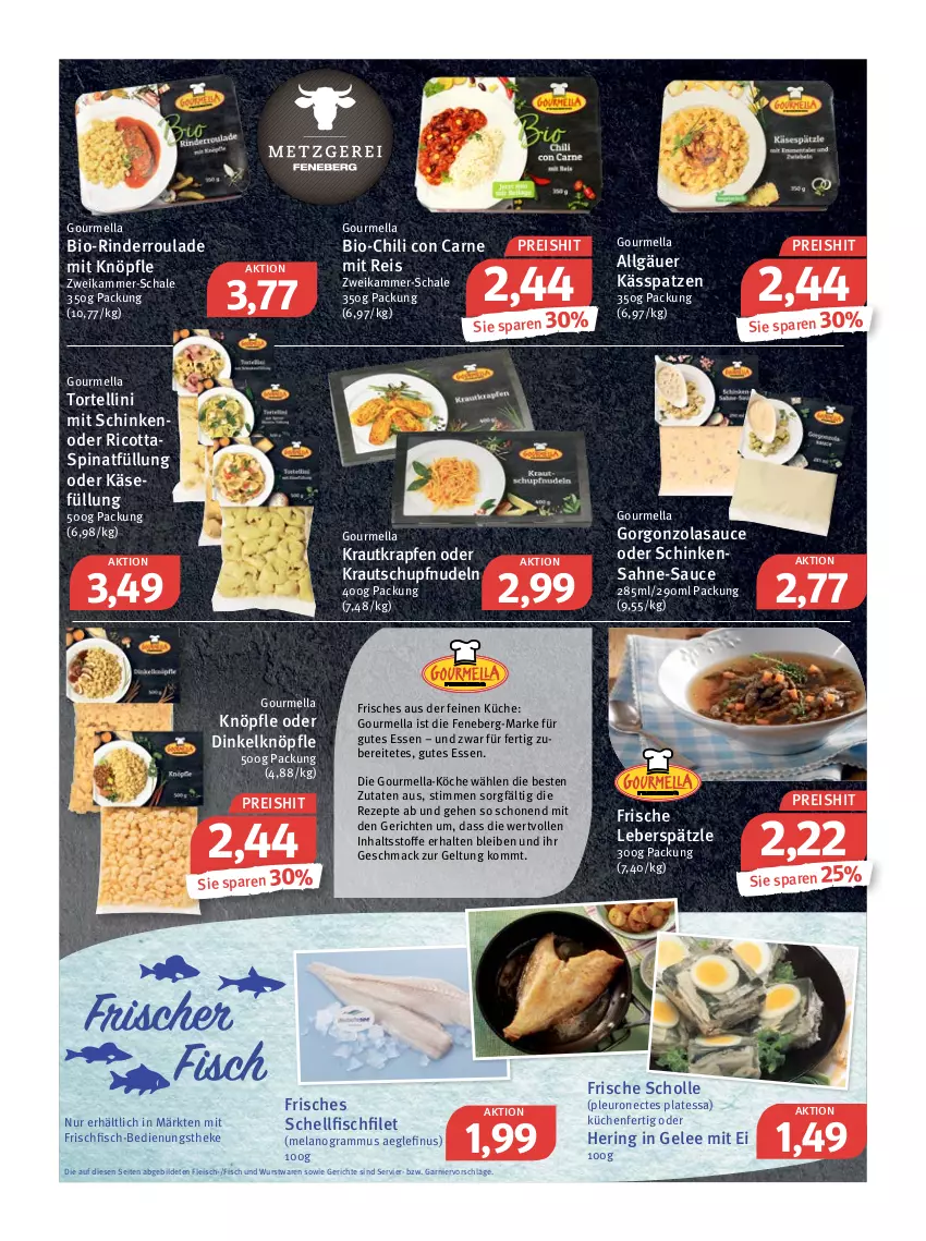 Aktueller Prospekt Feneberg - Prospekte - von 19.05 bis 21.05.2022 - strona 3 - produkty: aeg, bio, chili, eis, Elan, filet, fisch, fleisch, frischfisch, garnier, gelee, gorgonzola, gutes essen, hering, Käse, Kraut, küche, Küchen, LG, mac, nudel, nudeln, reis, rezept, rezepte, ricotta, rind, rinder, Rinderroulade, ring, sahne, sauce, Schal, Schale, schinken, scholl, spinat, Ti, torte, tortellini, wurst