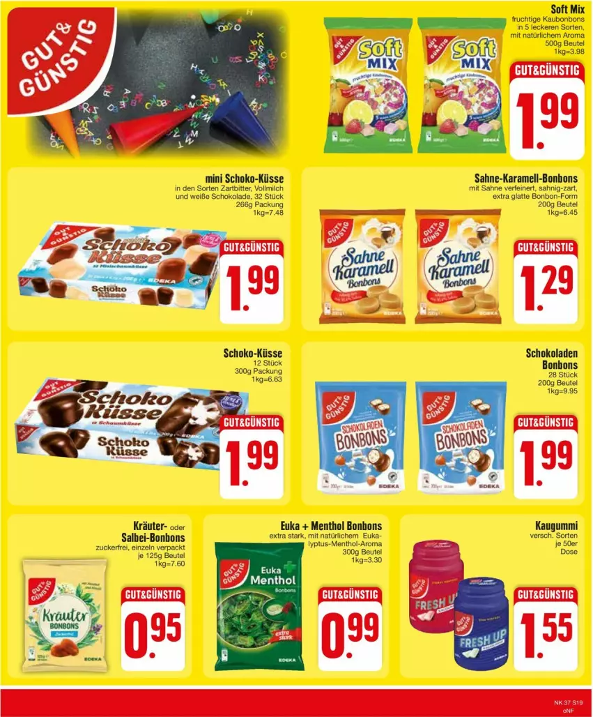 Aktueller Prospekt Edeka - Prospekte - von 09.09 bis 14.09.2024 - strona 19 - produkty: beutel, bonbons, frucht, karamell, kaugummi, kräuter, latte, milch, sahne, schoko, schokolade, Ti, vollmilch, Weiße Schokolade