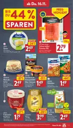 Gazetka promocyjna Aldi Nord - Von Montag - Gazetka - ważna od 18.11 do 18.11.2023 - strona 27 - produkty: auer, bio, butter, eis, flasche, gin, honig, Käse, konfitüre, langnese, Loose, meersalz, milch, milram, quäse, Reibekäse, reis, salz, Sauermilchkäse, schinken, schwarzwälder schinken, sirup, Spezi, Ti, trolli, zentis, ZTE