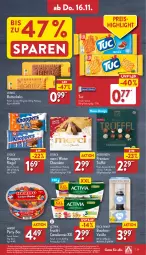 Gazetka promocyjna Aldi Nord - Von Montag - Gazetka - ważna od 18.11 do 18.11.2023 - strona 29 - produkty: activia, alkohol, bourbon, butter, butterkeks, cerealien, cola, eis, elle, frucht, gin, haribo, keks, knoppers, leibniz, merci, moser, Moser Roth, reis, riegel, storck, teller, Ti, Trüffel, tuc, vanille, ZTE