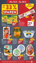 Gazetka promocyjna Aldi Nord - Von Montag - Gazetka - ważna od 18.11 do 18.11.2023 - strona 7 - produkty: aus der tiefkühlung, bacon, brot, brötchen, eis, ente, filet, filets, fleisch, gin, gurke, gurken, hering, Herings, heringsfilets, kartoffel, kartoffelsalat, knorr, korn, Kornbrot, Mett, mettwurst, nadler, reifen, reis, ring, sahne, salat, schinken, snack, suppe, suppen, suppenliebe, Ti, topf, Vegane Fleisch, vollkornbrot, wurst, ZTE, zwiebel