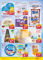 Gazetka promocyjna Netto Marken-Discount - Filial-Angebote - Gazetka - ważna od 04.02 do 04.02.2023 - strona 17 - produkty: angebot, baileys, bestpreis, bio, eis, frischkäse, frucht, Fruchtquark, garnelen, joghur, joghurt, jumbo, Käse, kuchen, landliebe, landliebe joghurt, Loose, milka, monte, oreo, parmigiano, parmigiano reggiano, petrella, quark, quäse, reggiano, reis, rel, sac, Skyr, snack, Ti, zott, Zott Monte, ZTE