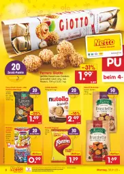 Gazetka promocyjna Netto Marken-Discount - Filial-Angebote - Gazetka - ważna od 04.02 do 04.02.2023 - strona 6 - produkty: bestpreis, brot, chips, eis, erbsen, ferrero, funny-frisch, gin, giotto, haselnuss, kichererbsen, kuchen, kuchenmeister, linsen, Meister, ndk, nuss, nutella, reis, rezept, Spezi, Ti